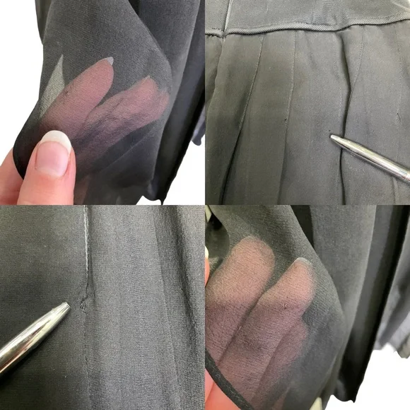 BCBG MaxAzria “April” Black Strapless Corset Silk Chiffon Hi-Low Dress - Picture 15 of 16